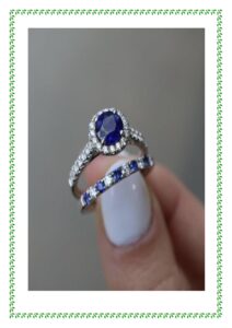2 layer Blue Diamond Ring