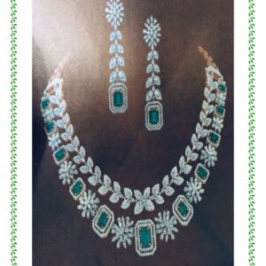 Green Diamond Set with earrings