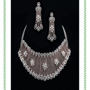 Gold Diamond Set with flower design